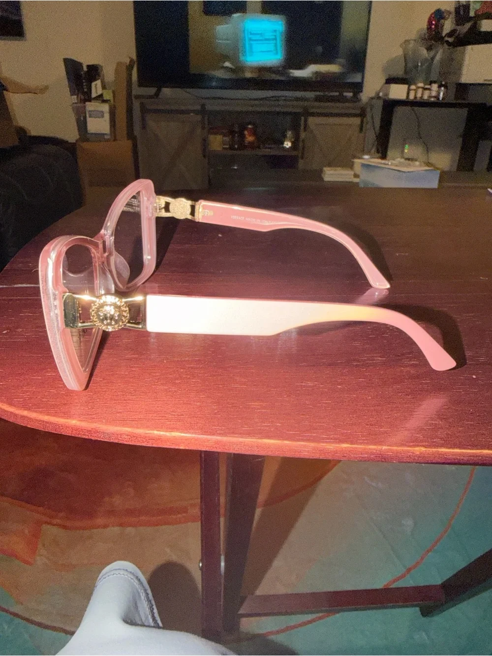Versace Pink Cat-Eye Frame Sunglasses